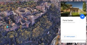 vistas alhambra en granada google earth