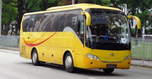 autobus amarillo en la calle